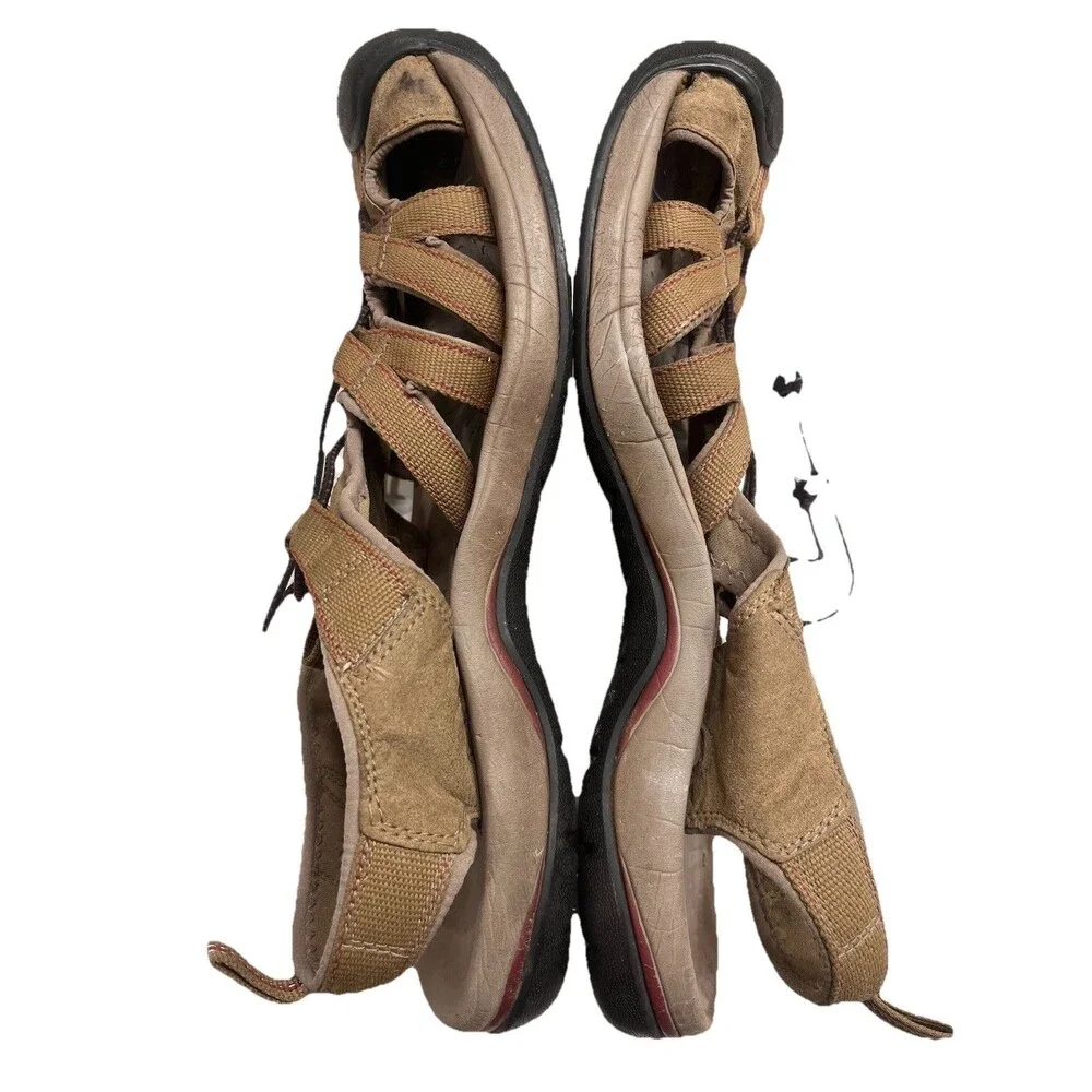 Keen Sandals Mens US 14 Hiking Kanyon Waterproof Leather Beige Trail Outdoor
